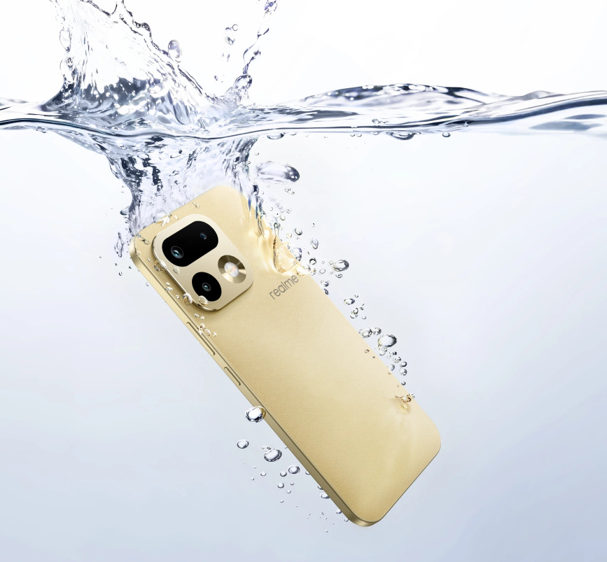 Telefón realme 16 Pre 5G ponorený do vody