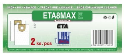 Vrecká pre vysávače Jolly MAX ETA 8 E (2 ks)