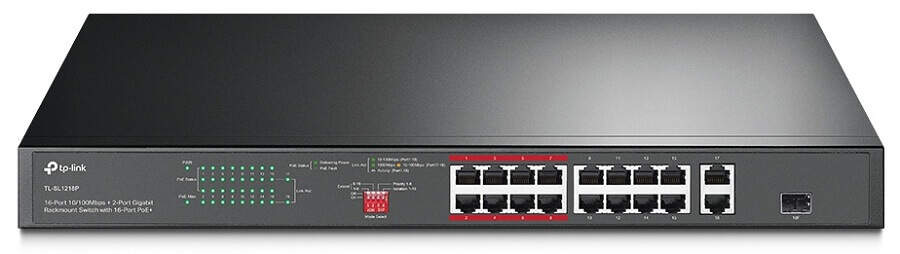 Switch TP-Link TL-SL1218P čierny