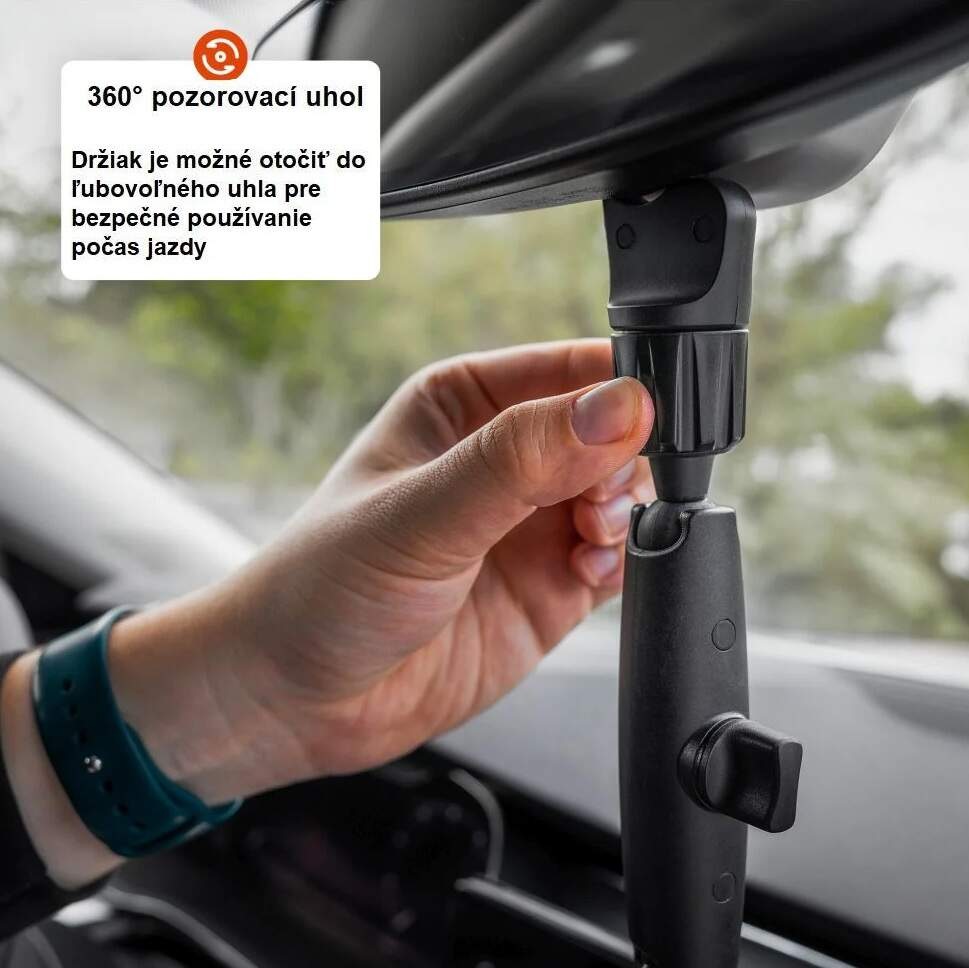 Držiak na mobil FIXED Iconiq Mirror s nohou na spätné zrkadlo čierny Držiak na mobil FIXED Iconiq Mirror s nohou na spätné zrkadlo čierny