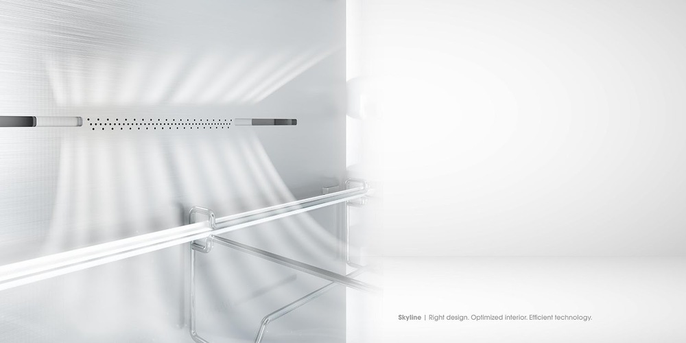 Ventilačný systém Multi Air Flow vo vnútri kombinovanej chladničky Hisense RB3N300NECA.