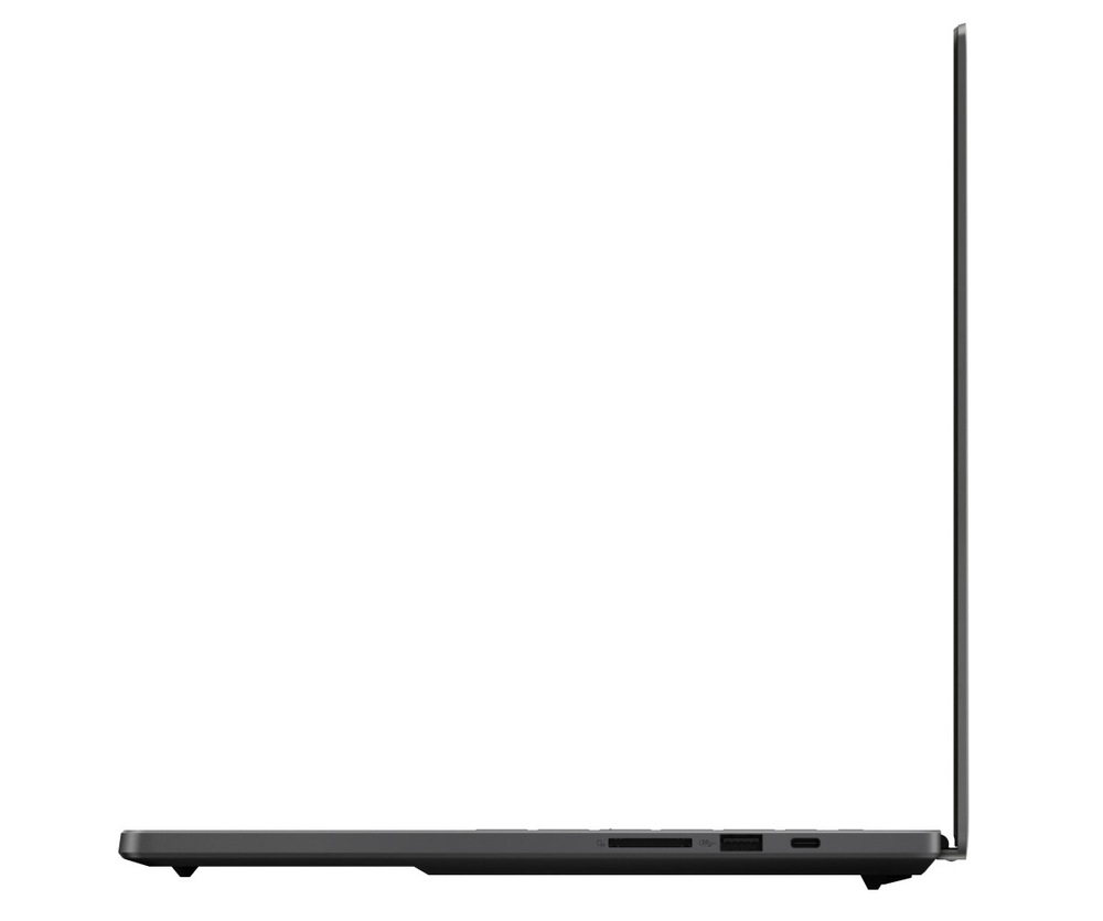 Notebook Asus ROG Zephyrus G16 biely Otvorený notebook Asus ROG Zephyrus G16 z profilu