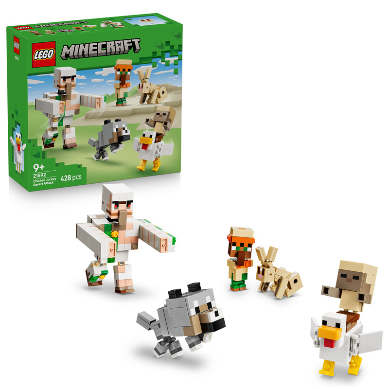 Stavebnica LEGO® Minecraft® 21592 Kurací džokej a útok v púšti