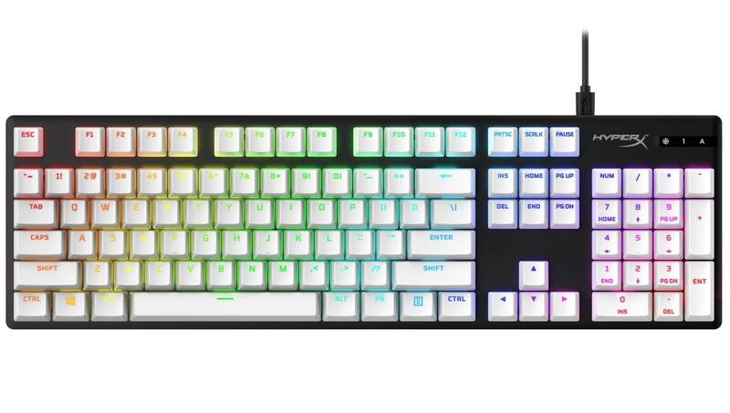 Klávesy HyperX PBT Keycaps - (US) biele Herné klávesy HyperX Keycaps Full Key Set, PBT (US)