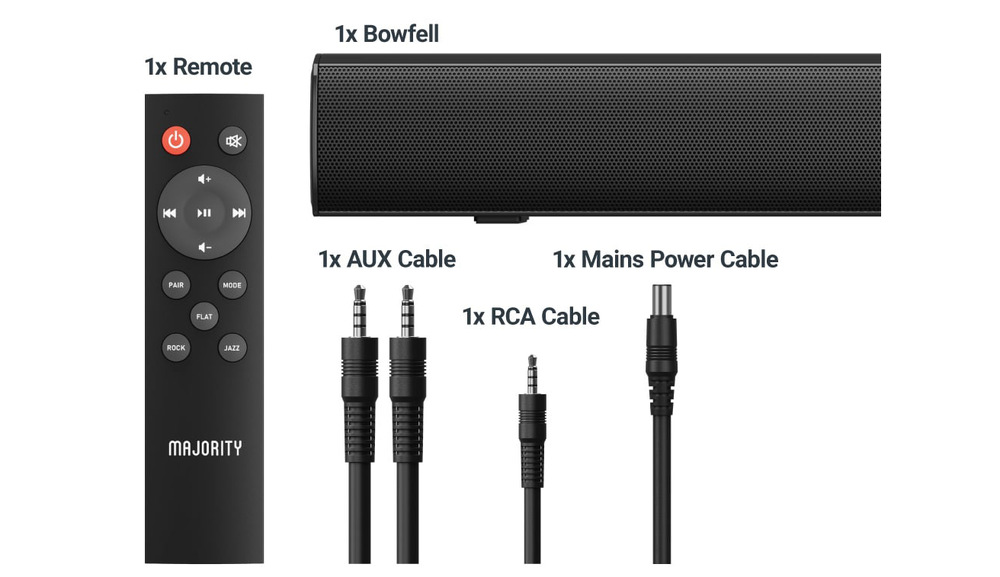 Soundbar Majority Bowfell čierny