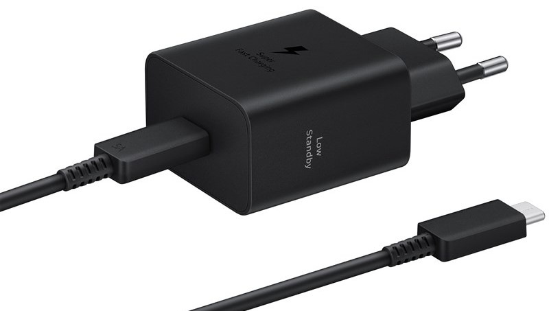 Nabíjačka do siete Samsung USB-C, s funkciou Fast Charge 45W + kábel USB-C - čierna