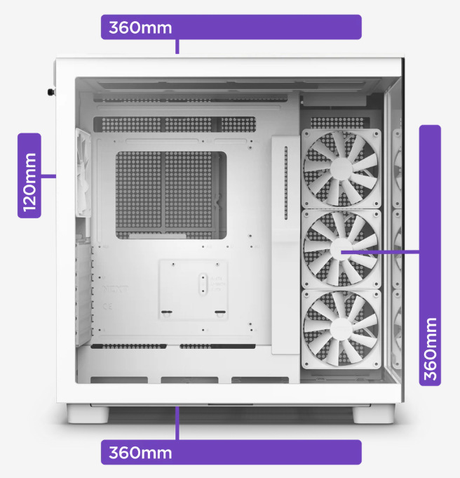 Case NZXT H9 Elite biela Case NZXT H9 Elite biela