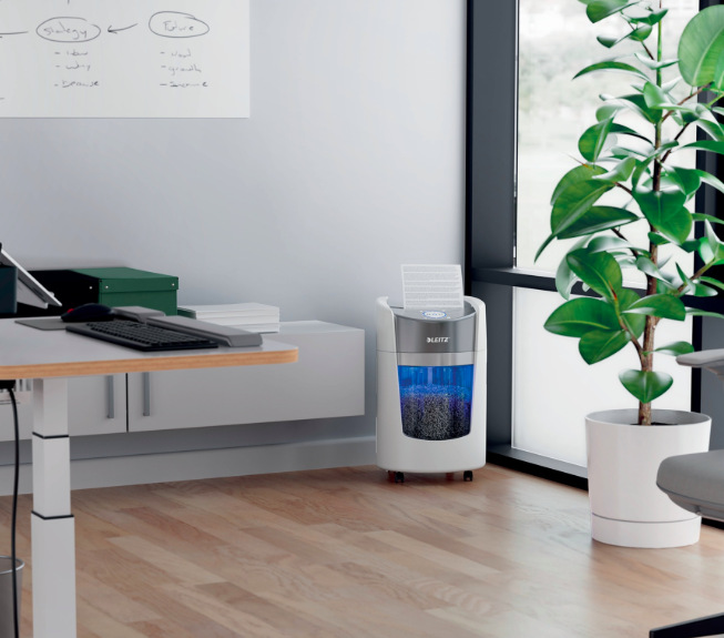 Skartovač Leitz IQ OptiMax 350 - biely
