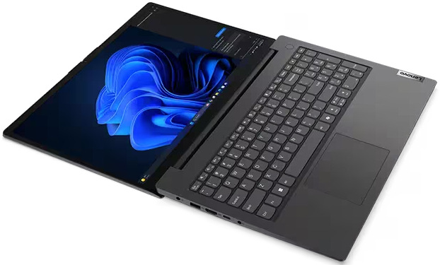Notebook Lenovo V15 G5 IRL čierny Notebook Lenovo V15 G5 IRL s flexibilným pántom a 180 ° otváraním