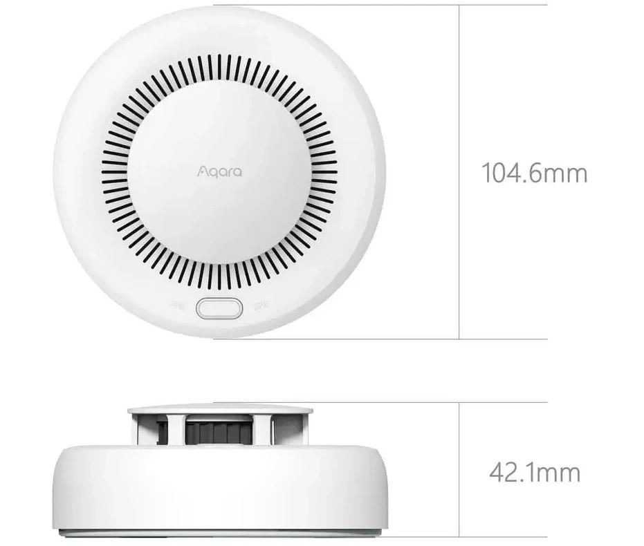 Detektor dymu Aqara Smoke Detector biely Detektor dymu Aqara Smoke Detector, pohľad s rozmermi