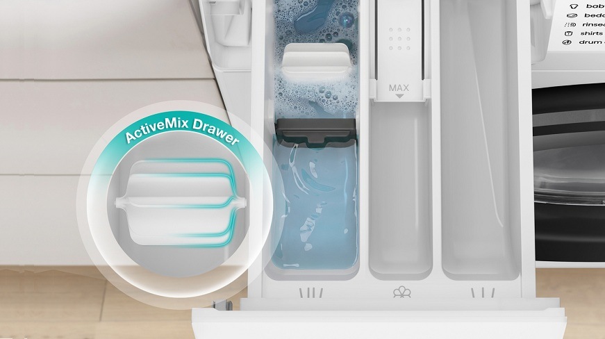 Práčka Gorenje W1G2P84A32 biela otvorená zásuvka práčky Gorenje W1G2P84A32