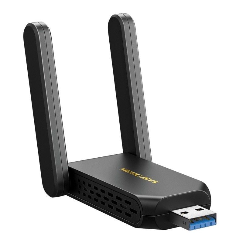 Wi‑Fi adaptér Mercusys s dvoma anténami, čierna farba