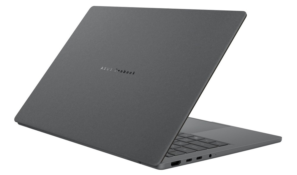Notebook ASUS Zenbook A14 pootvorený zozadu
