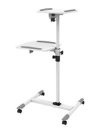 Stojan AQ BR01PC pre projektor a PC biely