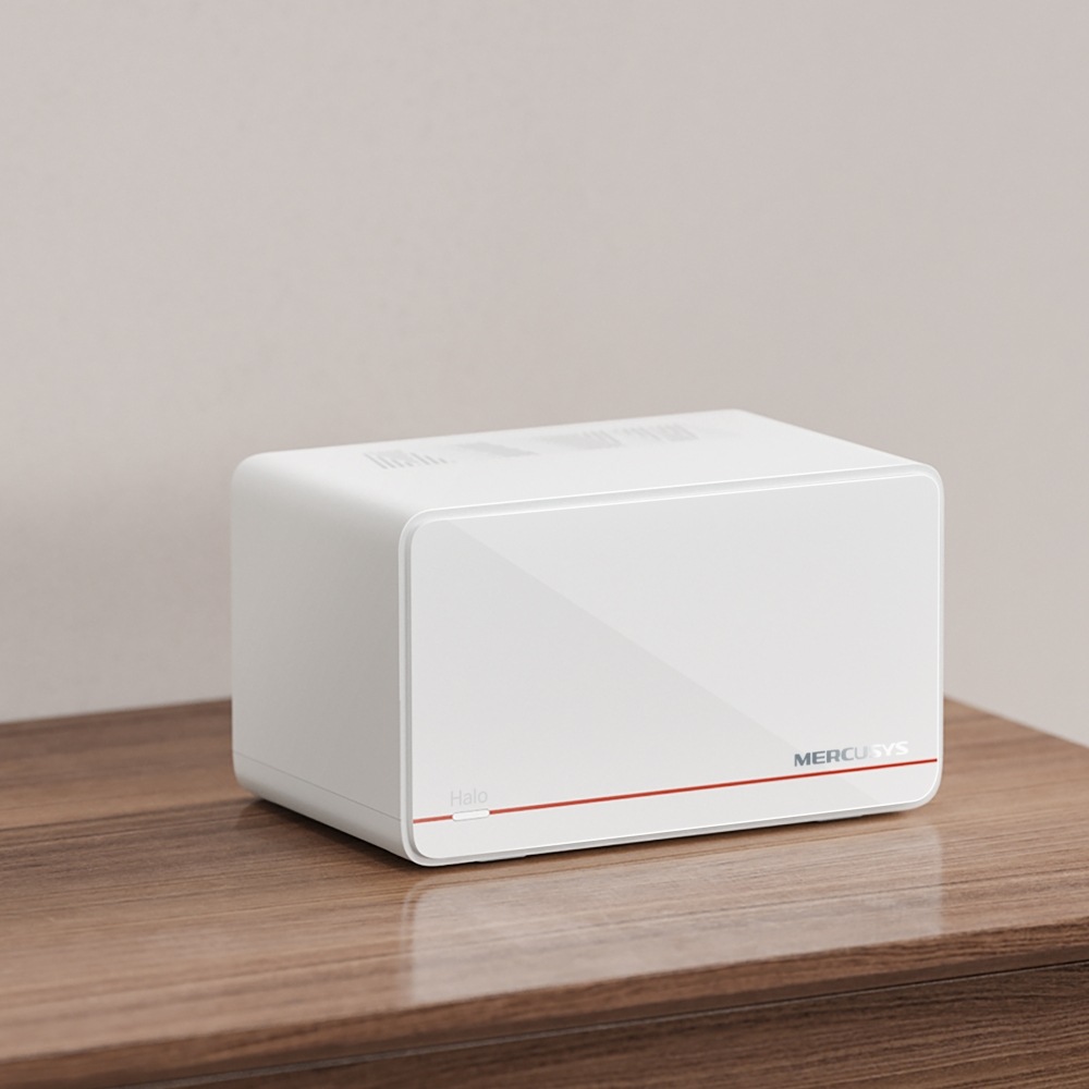 Pohľad na Wi-Fi systém Mercusys v priestore