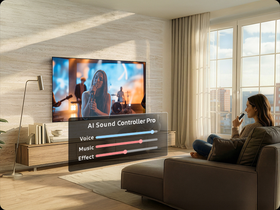 Televízia Samsung sledovanie filmu v obývačke