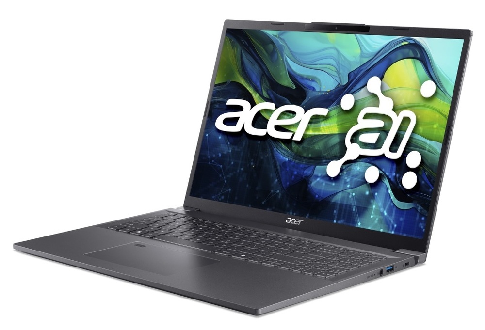Notebook Acer Aspire 16 (A16-71M-56X9) sivý Vďaka najnovším procesorom Intel Core Ultra 5 so 16GB operačnou pamäťou a grafikou Intel Arc Graphics sa môžete sústrediť na podstatnú časť svojej práce a zvyšok nechať na počítači.