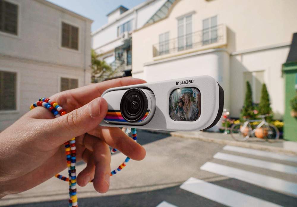 Outdoorová kamera Insta360 GO 3S Retro bundle 128 GB biela Kompaktná magnetická kamera sa ľahko pripevní na oblečenie, helmu, bicykel alebo postroj.