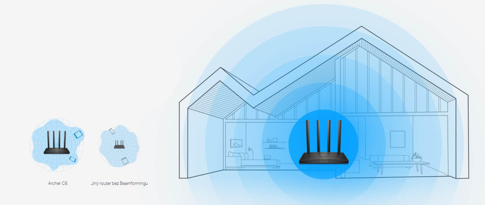 Router TP-Link Archer C6U čierny
