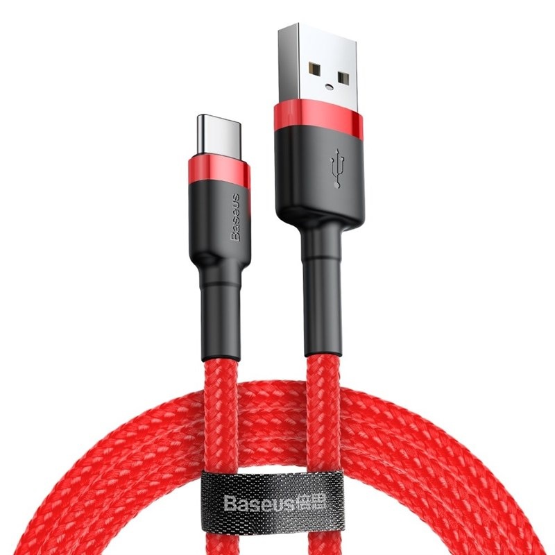 Kábel Baseus Cafule USB/USB-C, 2A, 2m čierny/červený