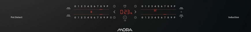 Indukčná varná doska Mora VDIS677C, čierna, ovládací panel