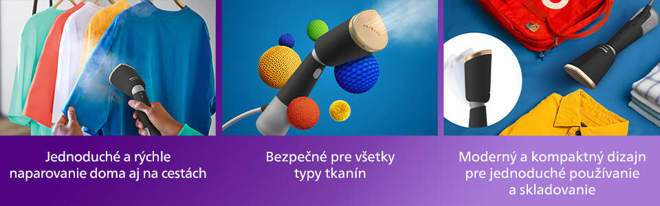 Ručný naparovač odevov Philips Series 5000 STH5030/80 sivý