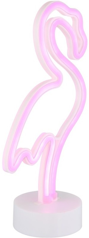 Stolová LED lampička GLOBO neon Flamingo v bielej farbe