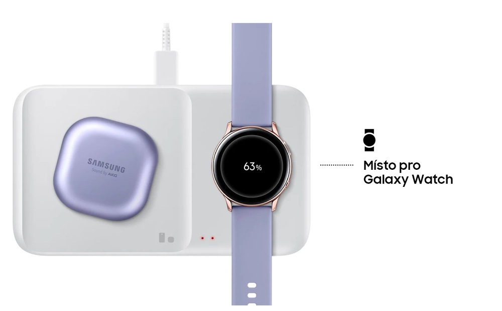 Bezdrôtová nabíjačka Samsung Duo Pad, 9W čierna Bezdrôtová nabíjačka Samsung Duo Pad, 9W čierna