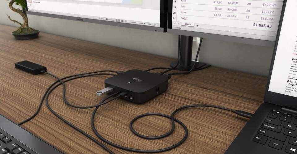 Dokovacia stanica i-tec USB-C HDMI DP with PD 100 W čierna Dokovacia stanica i-tec USB-C HDMI DP with PD 100 W čierna