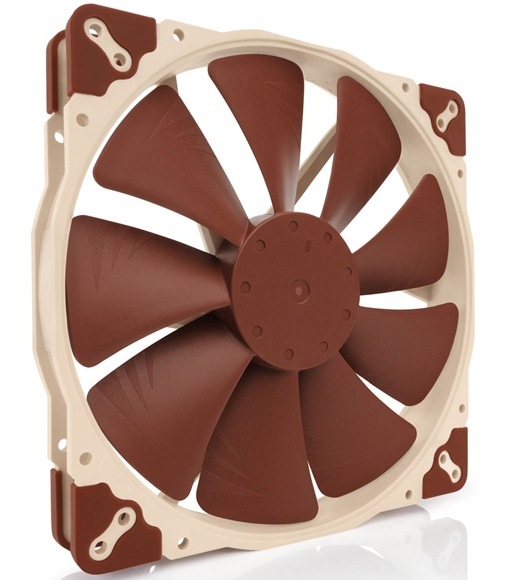 Ventilátor Noctua NF-A20 PWM hnedý Detail obrázku ventilátora.
