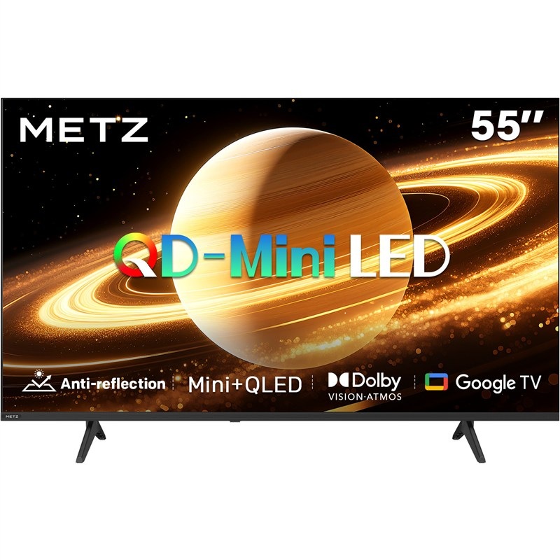 Televízia Metz v čiernej farbe.