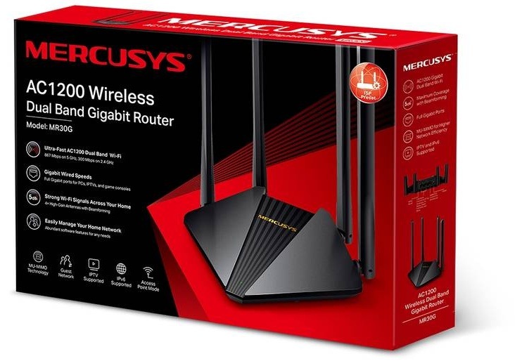 Router Mercusys MR30G čierny