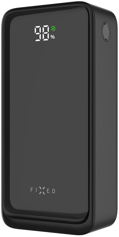 Powerbanka FIXED Zen2 30 s LCD displejom, PD 20W, 30000 mAh - čierna