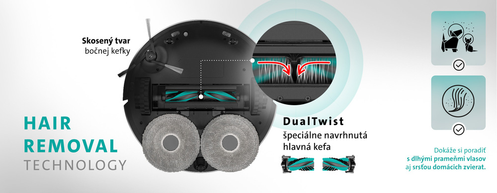 Robotický vysávač ETA MASTER AQUA PRO 7229 90000 biely