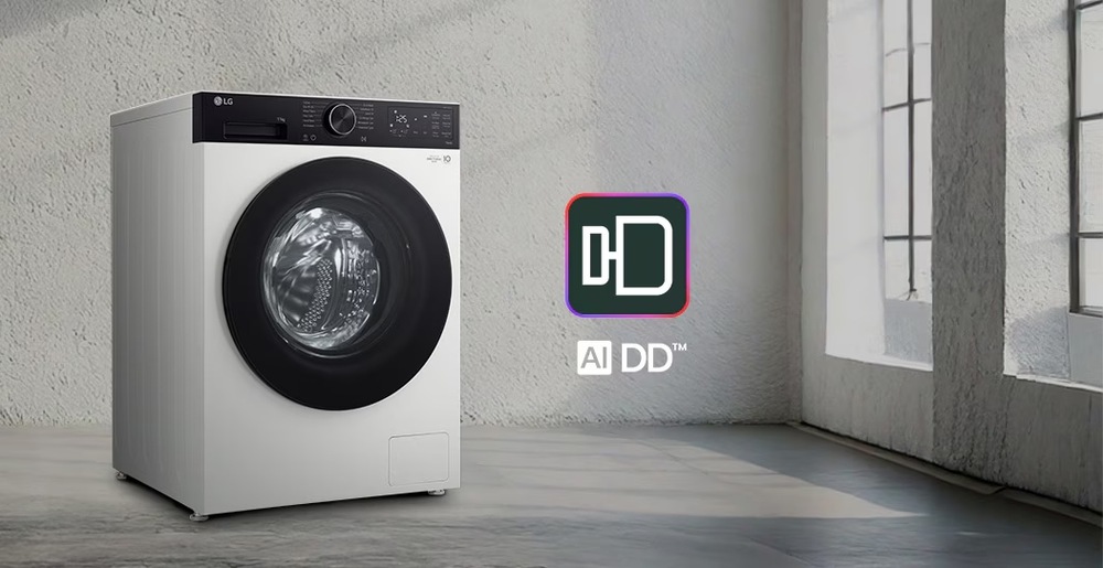 Práčka LG F4X5013TLC biela Interiér s práčkou LG vybavenou funkciou AI DD