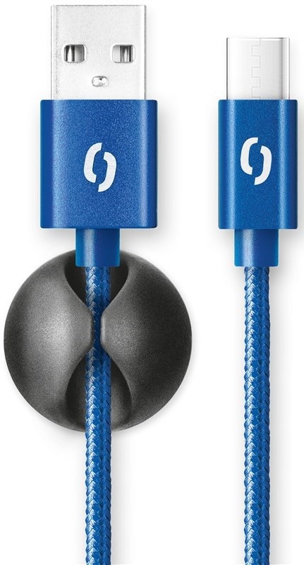 Kábel Aligator Premium USB/USB-C, 2m - modrý