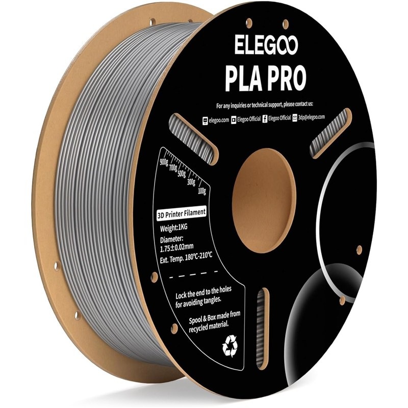 Filament Elegoo s priemerom 1,75 mm, strieborná farba