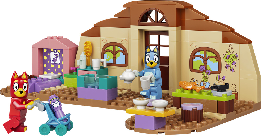 Stavebnica LEGO® Bluey 11221 Škola s Rustym a Bluey Bluey a Rusty umožňujú deťom prehrávať známe situácie zo seriálu aj vymýšľať vlastné školské dobrodružstvo.