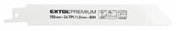 Sada pílových plátkov Extol Premium 8806204 150x19x0,9mm, Bi-metal (3 ks) Súprava pílových plátkov EXTOL 8806204 150x19x0,9mm, Bi-metal, 3ks