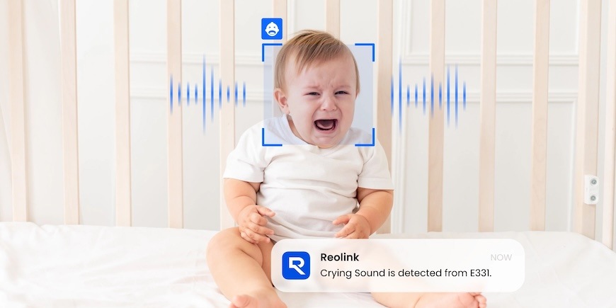 IP kamera Reolink E Series E331 biela Buďte v pokoji s vedomím, že detekcia plaču vám pomôže sledovať potreby vášho dieťaťa, či už sa nachádzate v akejkoľvek miestnosti.