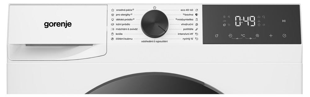 Práčka Gorenje G200 WS274AP biela Detail panelu práčky Gorenje
