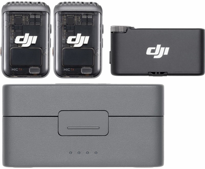 Mikrofón DJI Mic 2 (2 TX + 1 RX + Charging Case) čierny