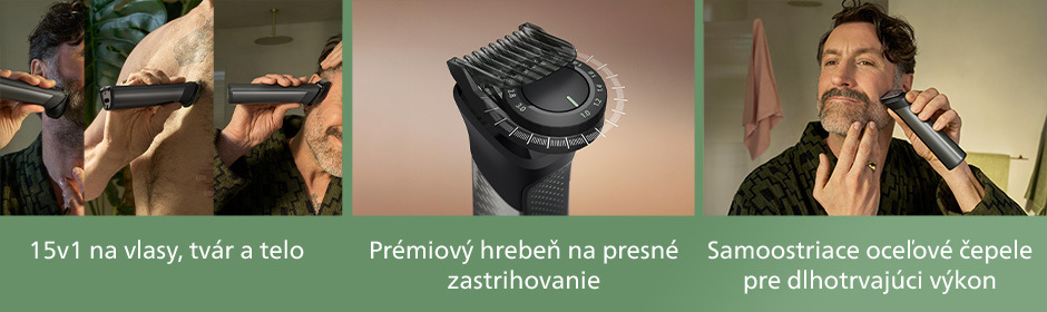 Zastrihávač multifunkčný Philips Series 7000 MG7935/15 sivý Muž holiaci sa multifunkčným zastrihávačom Philips MG7921/15 Series 7000″ width=