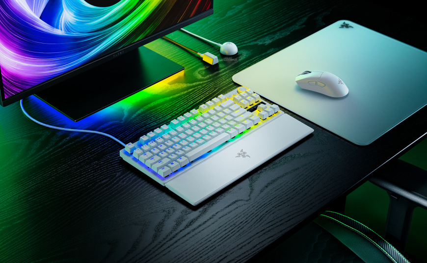 Klávesnica Razer Huntsman V3 Pro Tenkeyless 8KHz, US Layout biela Klávesnica Razer Huntsman V3 Pro Tenkeyless 8KHz, US Layout biela