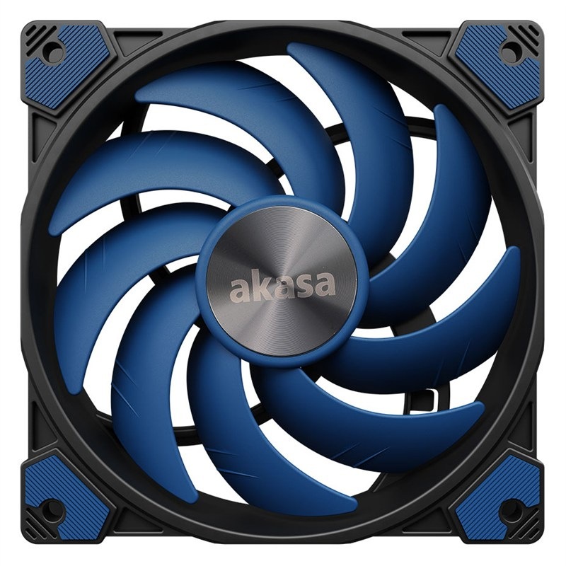 Ventilátor AKASA ALUCIA SC12, 120 mm, modrá farba.