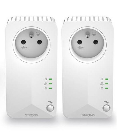 Sieťový rozvod LAN po 230V Strong Powerline WF 600 TRI FR, 3ks biely Strong Powerline WF 600 3 ks