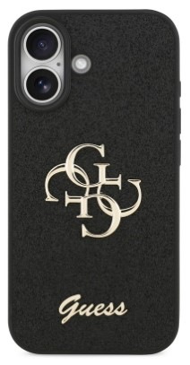 Kryt na mobil Guess PU Fixed Glitter 4G Metal Logo na Apple iPhone 17 čierny Kryt na mobil Guess PU Fixed Glitter 4G Metal Logo Apple iPhone 17 v čiernej farbe