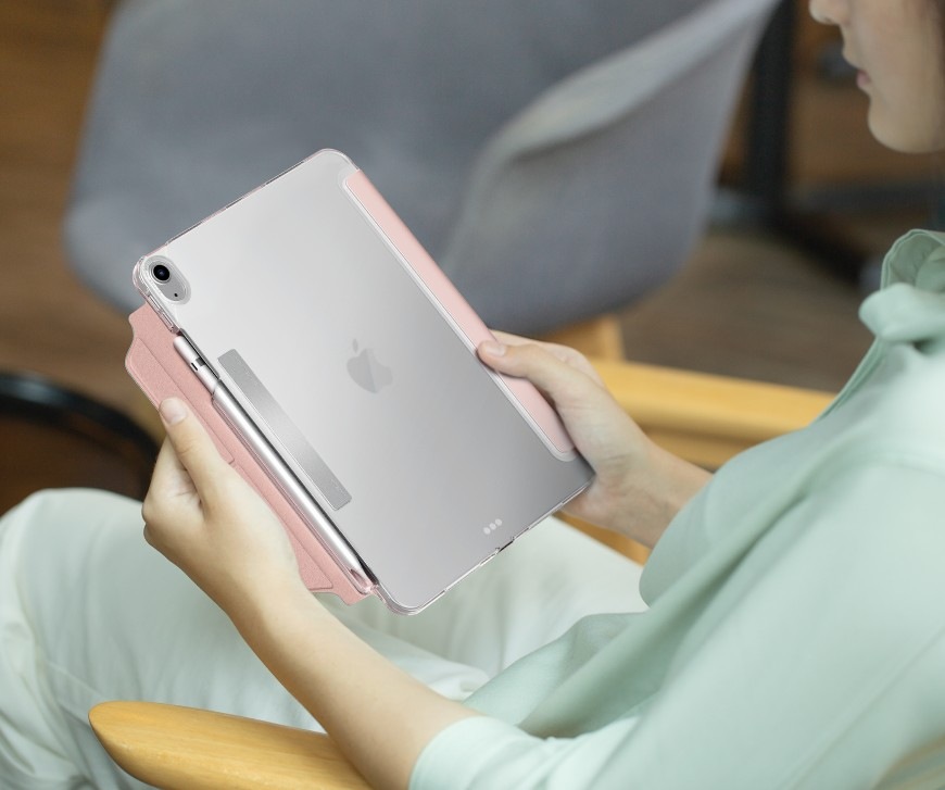 Puzdro na tablet Uniq Camden Click na Apple iPad 10.9" (2022)/iPad 11" (2025) ružové Puzdro na tablet Uniq Camden Click chrániaci Apple iPad 10.9" (2022)/iPad 11" (2025) pred nárazmi a nečistotami