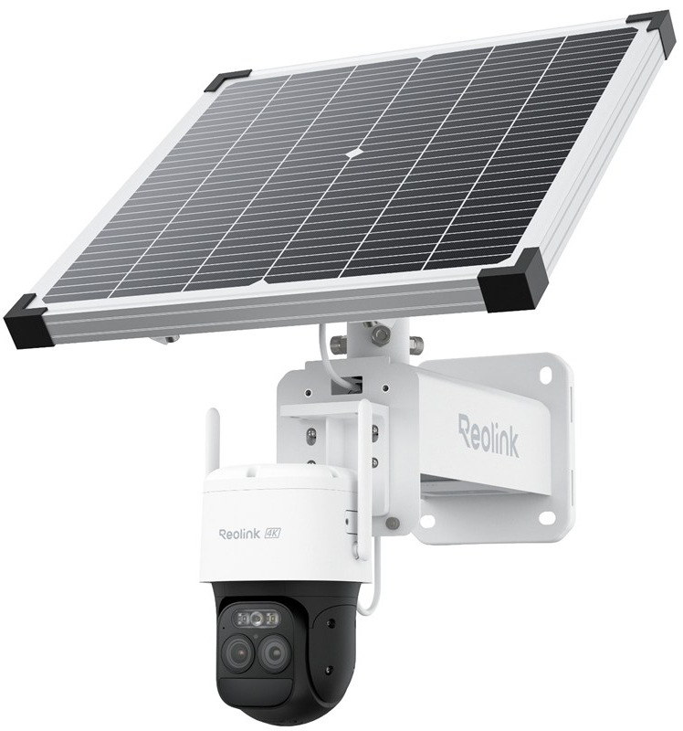 IP kamera Reolink Trackmix Series G790 + Solar Panel Plus batériová 4G biela Bezpečnostná kamera Reolink Trackmix Series G790 + Solar Panel Plus so solárnym panelom, biela farba