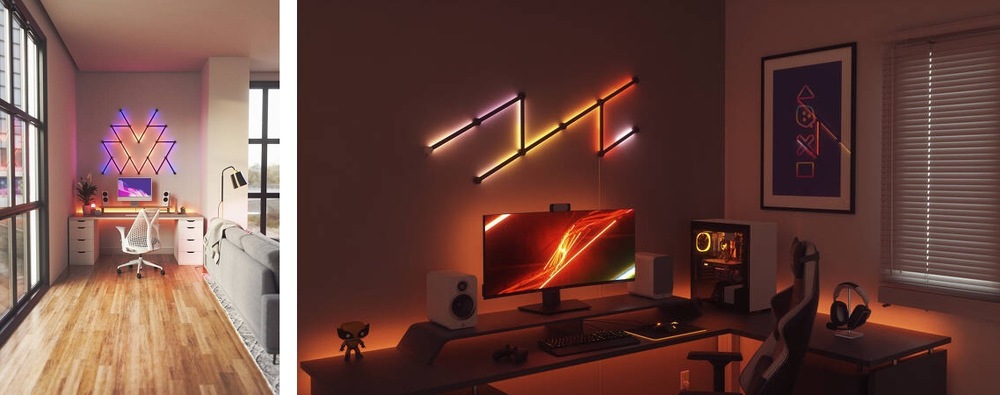 Kryt Nanoleaf Lines Skin, matte black 9 ks Nanoleaf Lines Skin